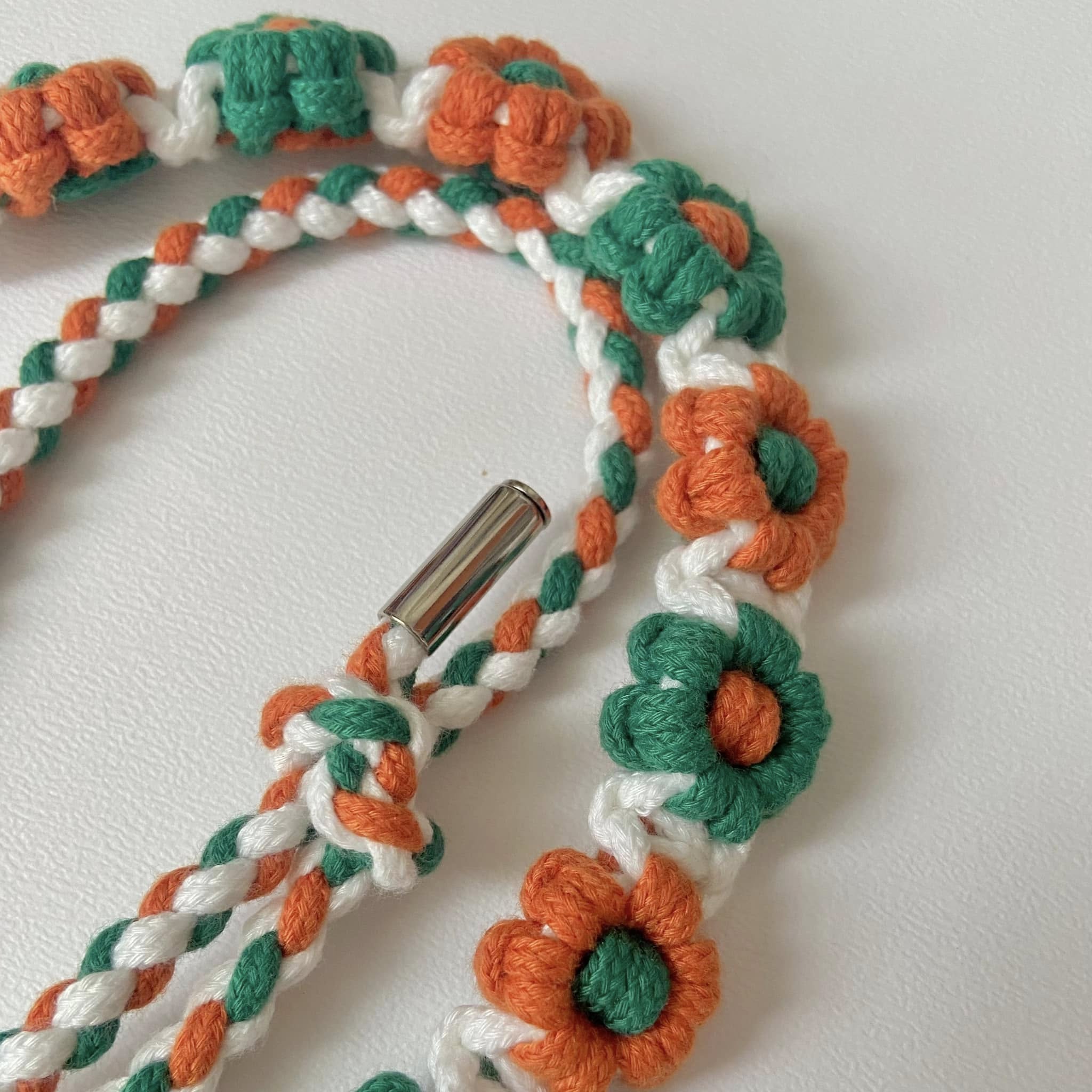 [Tặng thẻ cài ĐT] Dây đeo hoa đa năng thẻ văn phòng máy ảnh điều chỉnh độ dài Macrame handmade B Bee