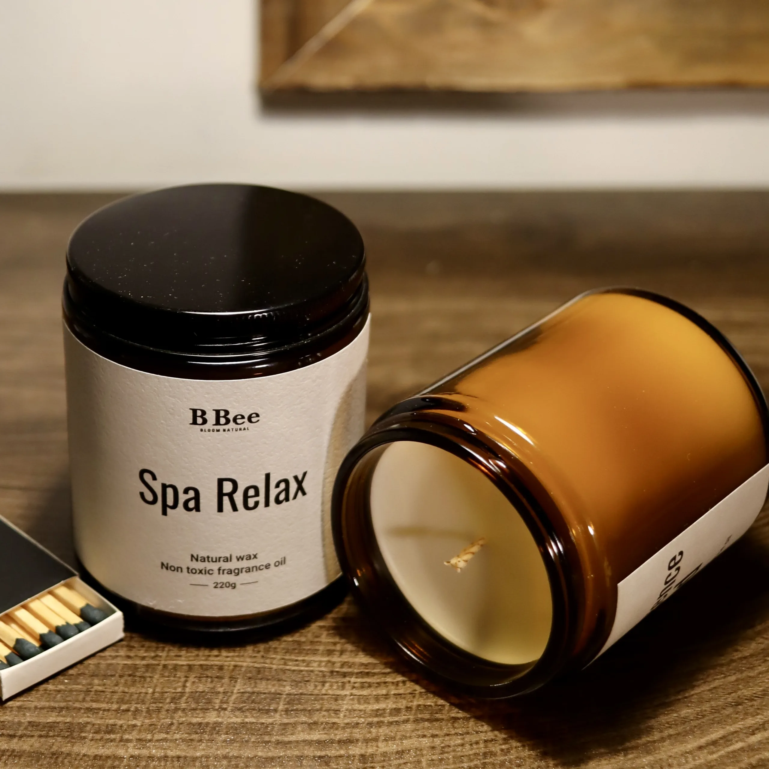 Spa Relax - Nến Thơm Lành Tính Từ Sáp Tự Nhiên Thư Giãn Giảm Căng Thẳng B Bee Candle