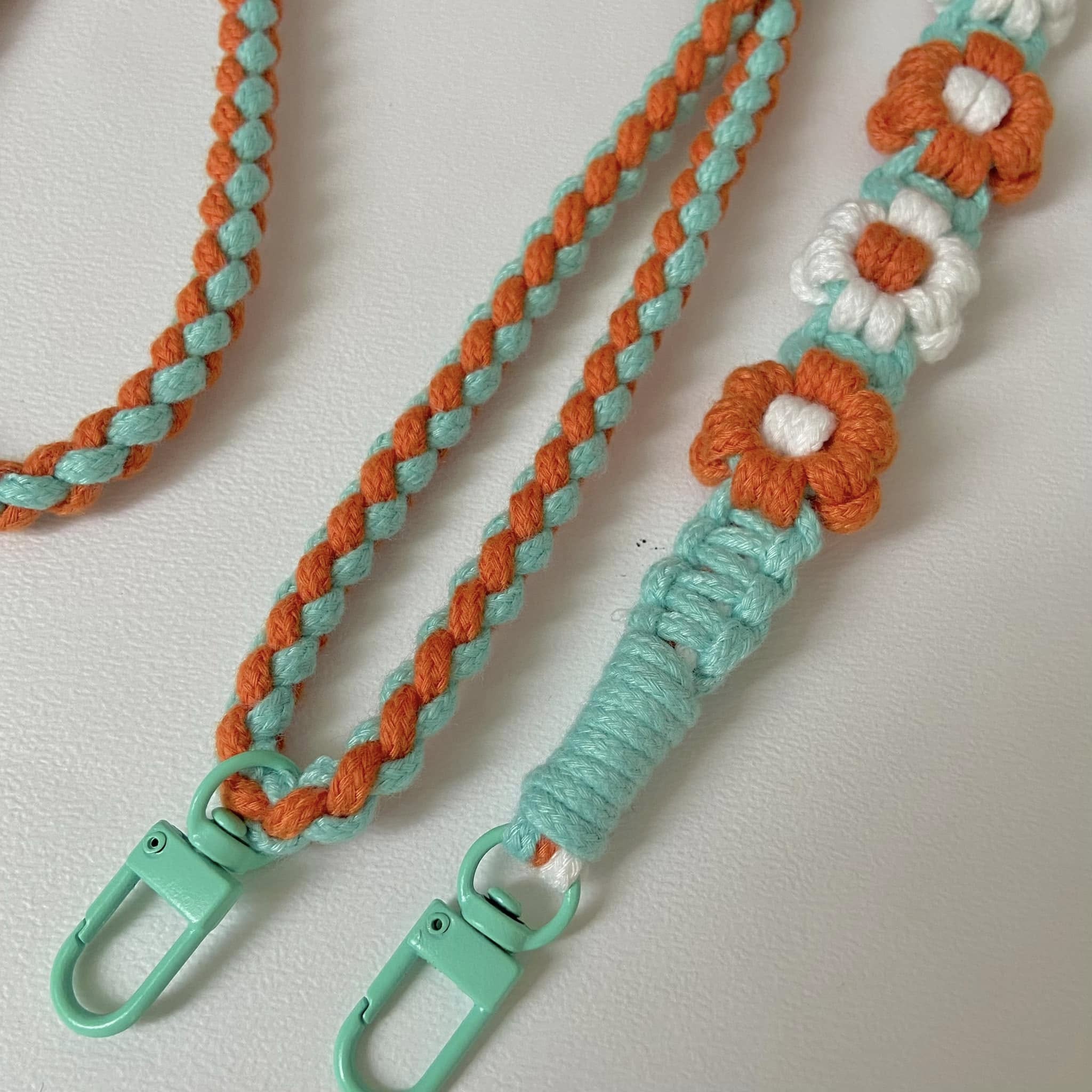 [Tặng thẻ cài ĐT] Dây đeo hoa đa năng Điện thoại điều chỉnh độ dài Macrame handmade B Bee