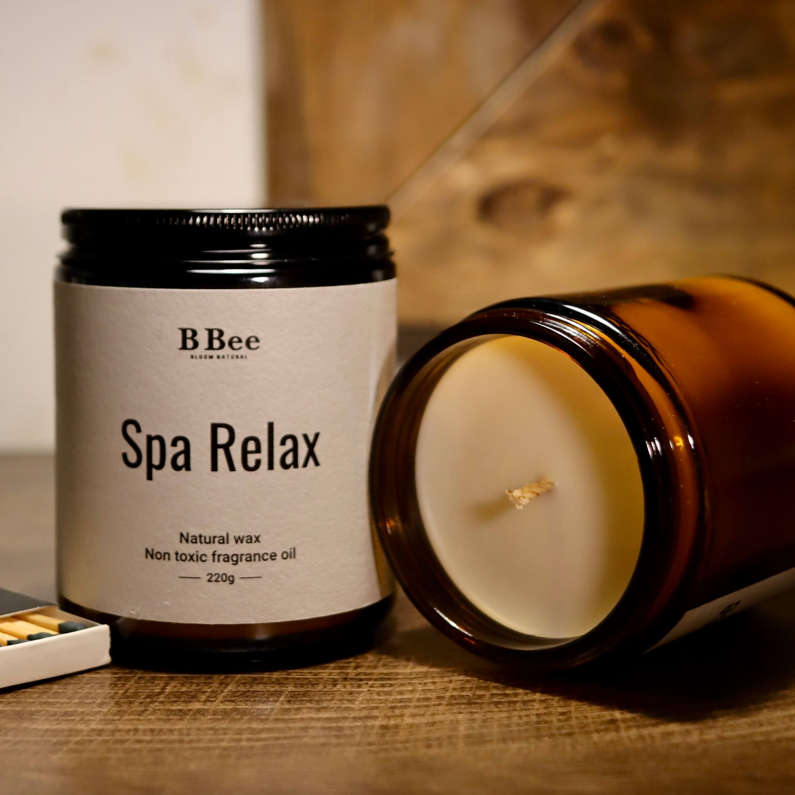 Spa Relax - Nến Thơm Lành Tính Từ Sáp Tự Nhiên Thư Giãn Giảm Căng Thẳng B Bee Candle