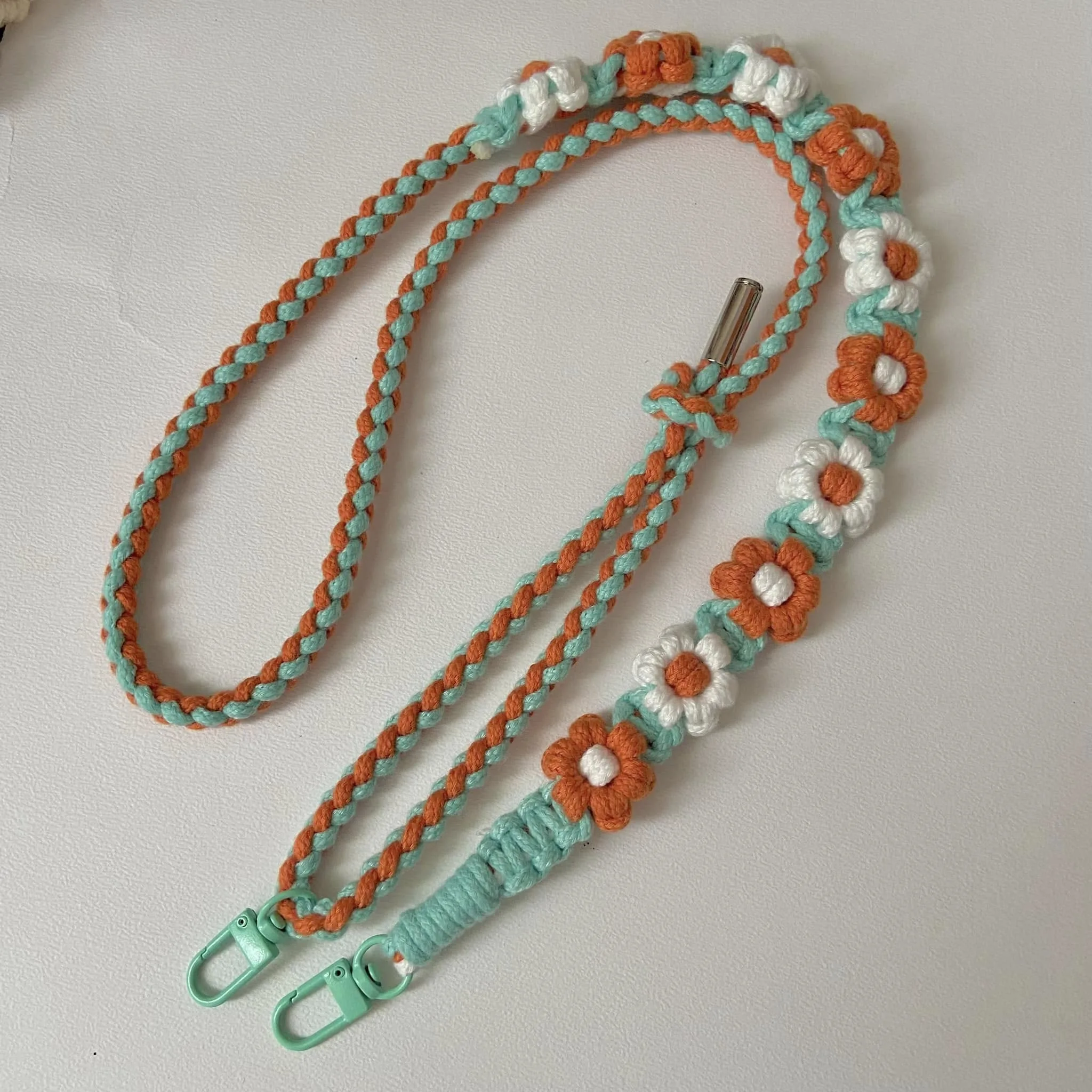 [Tặng thẻ cài ĐT] Dây đeo hoa đa năng Điện thoại điều chỉnh độ dài Macrame handmade B Bee